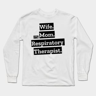 Black Wife Mom Respiratory Long Sleeve T-Shirt